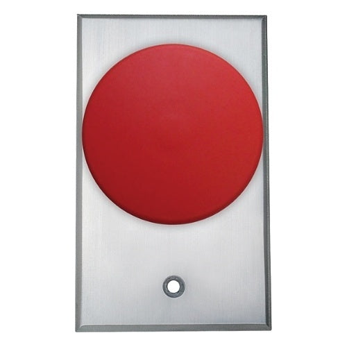 Camden CM-5020R Single Gang Palm Switch, Heavy Duty Aluminum, Red