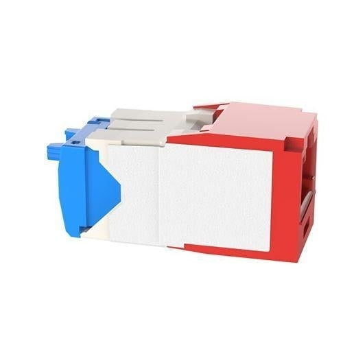 Panduit CJK6X88TGRD Mini-Com CAT6a UTP RJ45 TG Keyed Jack Module, Red