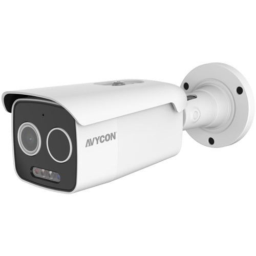 AVYCON AVC-NTB51M32 5MP Thermal Bullet IP Camera, 3.6mm Optical Fixed Lens, 3.2mm Thermal Fixed Lens, Built-In Mic and Speaker, IP67