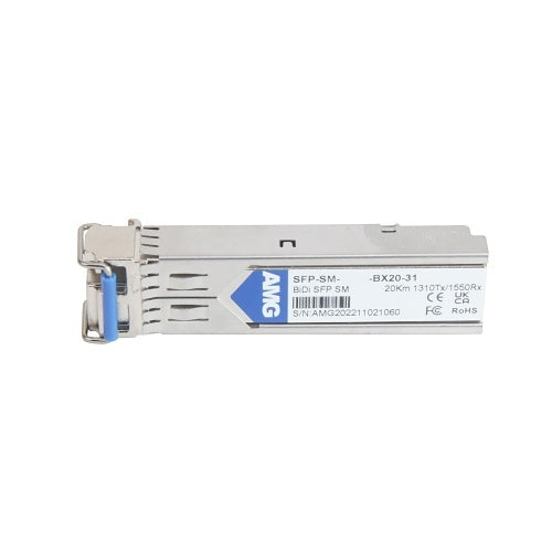 AMG Systems SFP-SM-2.5G-BX20-31 Singlemode, LC Connector, 1310nm Tx / 1310nm Rx, 2.5Gb, 1-Fiber, 20Km