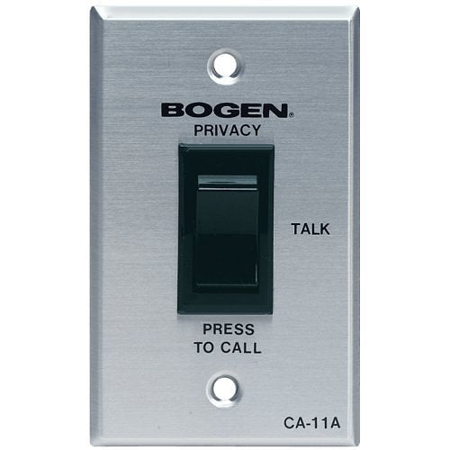 Bogen CA11A Call Privacy Switch, Designed for use with the PI35A, SI35A and MultiGraphic Paging Systems, Aluminum
