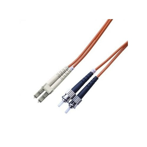 Lynn Electronics D-L2T-1R3-010M Fiber Optic Patch Cable, LC to ST Connectors, Multimode 62.5 Micron, Duplex, 3mm Zip Jacket