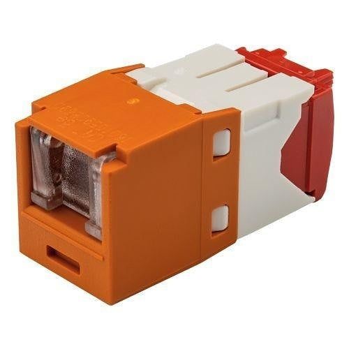 Panduit CJH5E88TGOR Mini-Com CAT5e UTP RJ45 Spring-Shuttered TG Jack Module, Orange