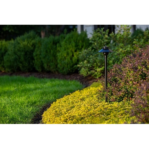 FX Luminaire PL-LED20W-12R-FB Vantage Collection Series Standard Path and Area Lights, 1.3VA, 2700K G4 Lamp, 12\\" Riser, Black