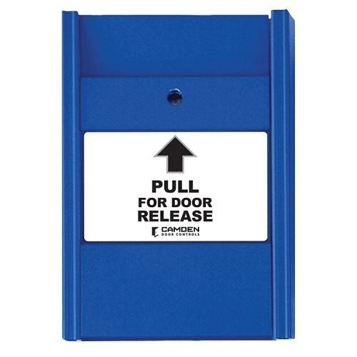 Camden CM-701U Universal Blue Pull Station with Message Labels/ Eng. Fr. and Sp. (Replaces CM-701, CM-701E, CM-701BE)