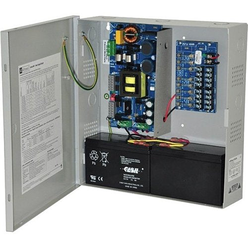 Altronix eFlow104N8 Power Supply Charger, 8 Fused Outputs, 24VDC at 10A, Aux Output, FAI, LinQ2 Ready, 115VAC, BC300 Enclosure Image of AX-104N8