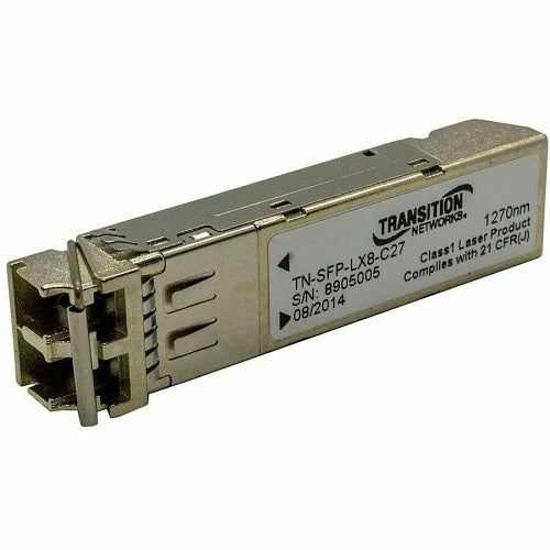 Lantronix TN-SFP-LX8-C27 MSA Compatible CWDM SFP Modules, 1000Base-LX/Fiber Channel 1x Singlemode (LC) with DMI 1270nm
