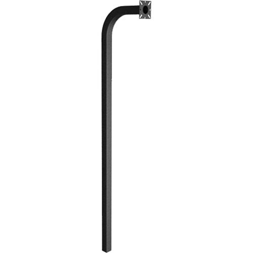 Pedestal Pro 64-9C-IN 64" In-Ground Pedestal, in Ground or Wet Cement, 12" Neck Reach, 2" Square, Black Powder Coated