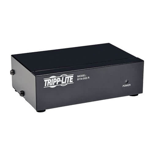 Eaton Tripp Lite B114-002-R 2-Port VGA/SVGA Video Splitter with Signal Booster, High Resolution Video, 350MHz, (HD15 M/2xF)