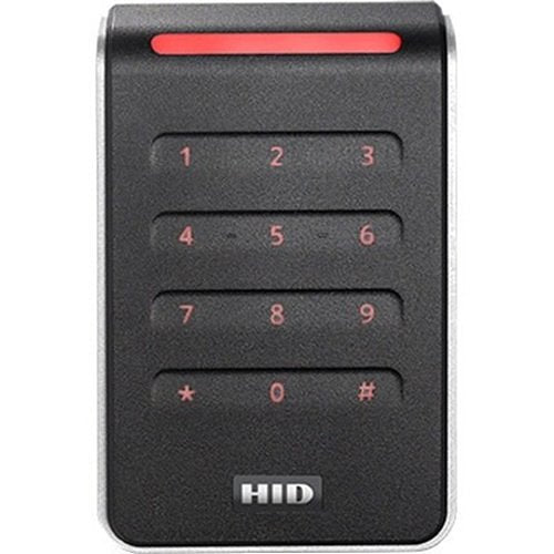 HID 40KTKS-01-00001H Signo 40K Terminal Strip Wall Mount Keypad Reader with Seos Profile, OSDP, Black with Silver Trim