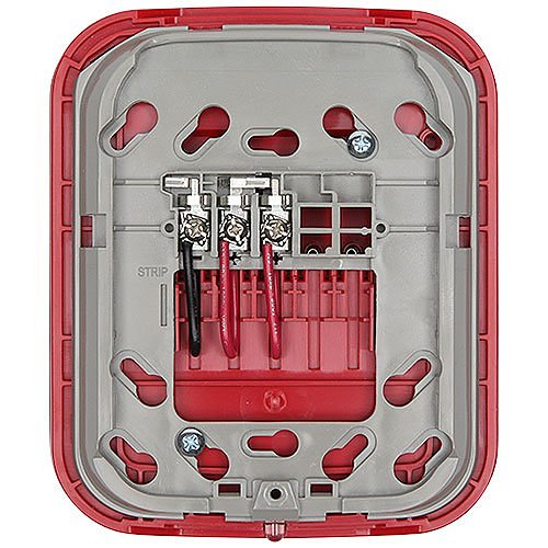Fire-Lite WAV-RL Swift AV Base Wall Heat Detector, Red Image of FL-WAVRL