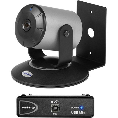 Vaddio WideSHOT 2.1 MP Qmini System Series Video Conferencing Camera, 2.0 USB, Silver-Black (999-6911-300)