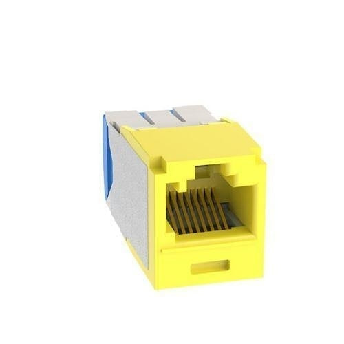 Panduit CJK6X88TGYL Mini-Com CAT6a UTP RJ45 TG Keyed Jack Module, Yellow