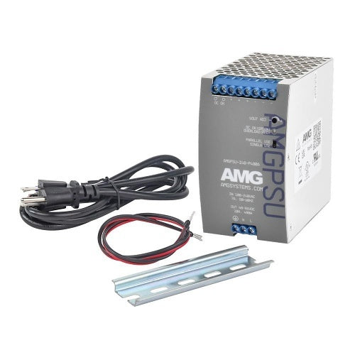 AMG Systems AMG570-4GBT-4G-3S-P360-KS1 AMG570 Series Industrial 11-Port Managed Switch Kit, Includes (2) 1Gb Singlemode SFP Module, (1) DIN-Rail Power Supply, and PSU Equipment Mounting