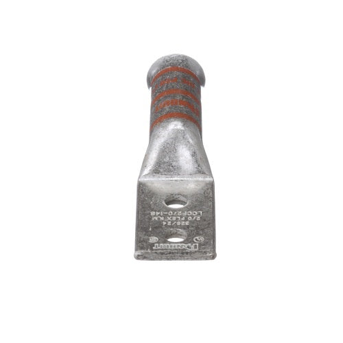 Panduit LCCF2/0-14B-X Compression Connector Lug, 2-Hole, 2/0AWG, Copper