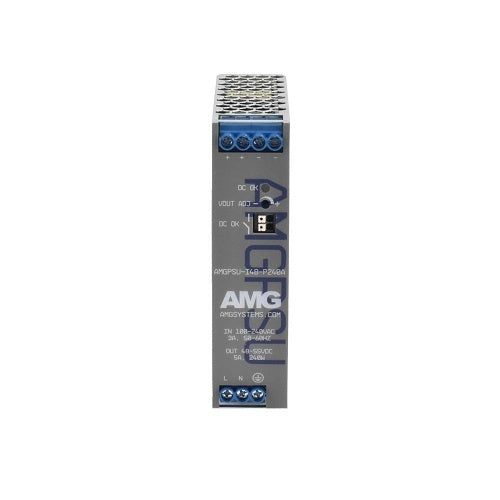 AMG Systems AMGPSU-I48-P240A Industrial Power Supply with DIN-Rail Mounting, 52VDC, 240W, Fault Relay Output