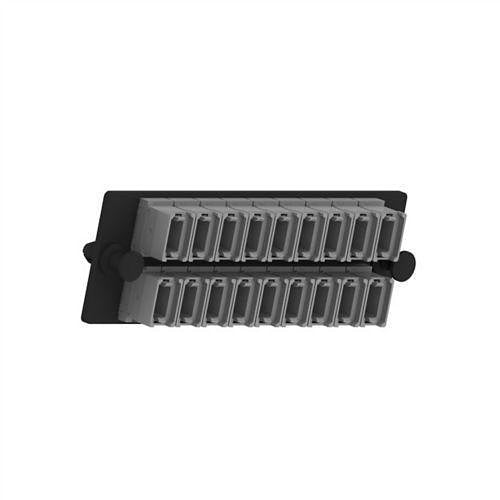 Panduit FAPH1812CGMPO Fiber Adapter Panel, 18 Key-Up / Key-Up MPOs, Type B, Horizontal, Charcoal Gray