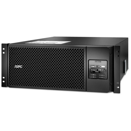 APC SRT6KRMXLT Smart-UPS On-Line, kVA 6 kW, Rackmount 4U, 208V, 2x L6-20R, 3x L6-30R NEMA Outlets, Network Card SmartSlot, Extended Runtime, with Rail Kit