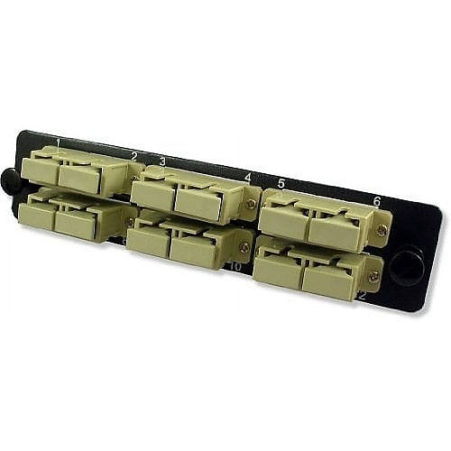 Lynn Electronics FAS-12MSC Fiber Optic Patch Panel, 12-Port SC OM1 OM2 Adapter Panel