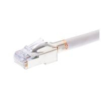 Platinum Tools 100022 Shielded EZ-RJ45 STP CAT5e/6 Connector Ext. Ground. 50/Bag