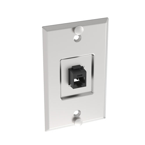 Panduit KWPK6 CAT6 Keystone Phone Plate, Stainless Steel