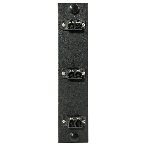 Hubbell FSPNLCDS3BK Fiber Adapter Panel 6-Port 3 LC Duplex