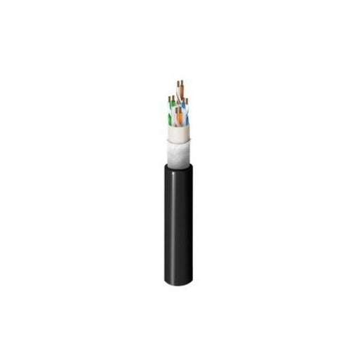 Belden RIPDOU 0101000 RemoteIP CAT6 4-Pair U/UTP OSP Gel-Free Cable, 22AWG, Black, 1000\'