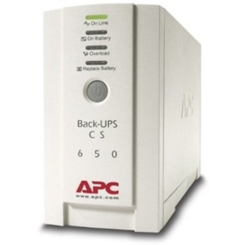 APC BK650EI Back-UPS, 650VA, Tower, 230V, 4-Outlet IEC C13, User Replaceable Battery