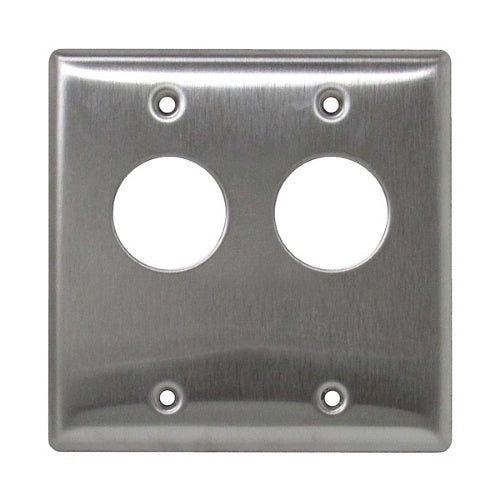 Camden CM-3500 Double Gang Dual Cylinder Keyswitch, SPST, Stainless Steel
