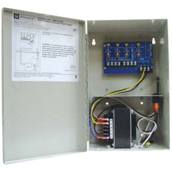 Altronix ALTV244175UL CCTV Power Supply, 4 Fused Outputs, 24/28VAC at 7A, 115VAC, BC200 Enclosure Image of AX-244175UL