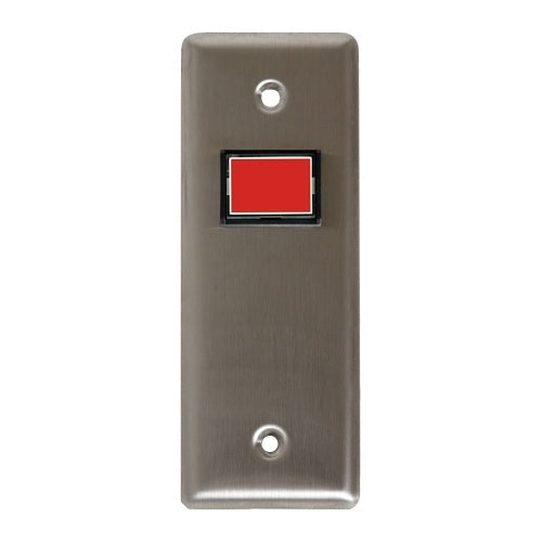 Camden CM-310R CM-300 Series Rectangular LED Illuminated Switch Blank narrow faceplate, SPDT Momentary, Red Button