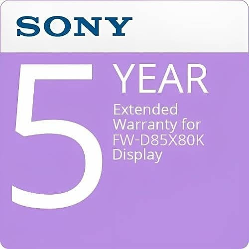 Sony Pro SPS85X80KEW5 5-Year Extended Warranty for FW-D85X80K Display