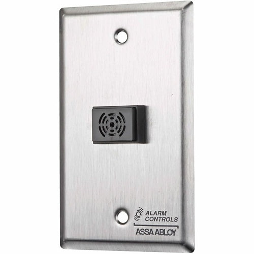 Alarm Controls TS-34 Audible Buzzer Station for Mounting on Single Gang or Narrow Wall Plate, Stainless-Steel Finish