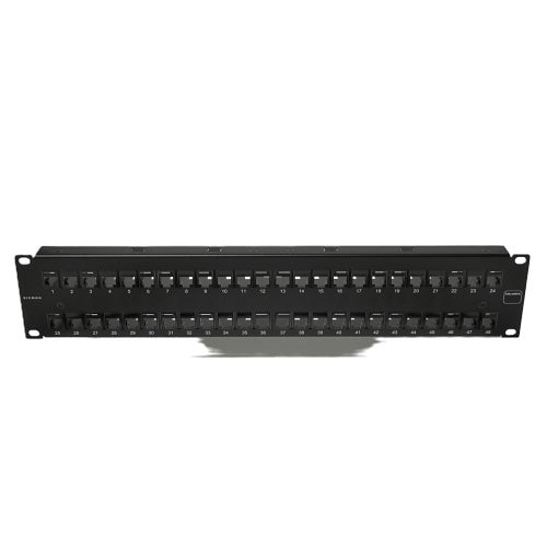 Siemon UPN-F2-48E-RS UltraMAX Patch Panel, UTP, 2U RS, Detachable Wire Manager (Each), 48-Opening, Black
