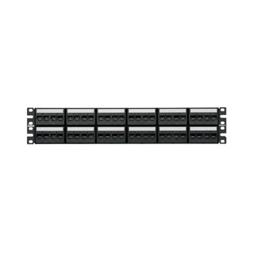 Panduit CPPKL6ATG48WBL 48-Port Patch Panel Kit, CAT6a UTP, 2RU, Black