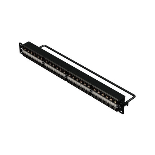 Belden RVAPPF1U48BK REVConnect Category 6A Patch Panel, Preloaded, Flat, 48 Port, 1U, Black
