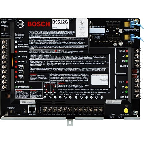 Bosch B9512G 599-Point IP Universal Alarm Control Panel, 32 Areas