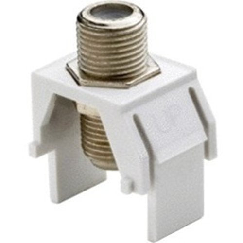 Legrand-On-Q NonRecessed Nickel FConnector, White, 10Pack Image of H4-WP3479W10