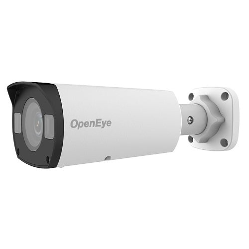 OpenEye OE-C2012B8-S 8MP Outdoor IP Bullet Camera, 2.8-12mm Varifocal Zoom Lens, White