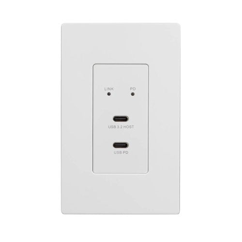 AVPro Edge AC-EXUSB-3-WP-KIT 100M USB 3.2 Gen 1 Wall Plate Extender Kit, White