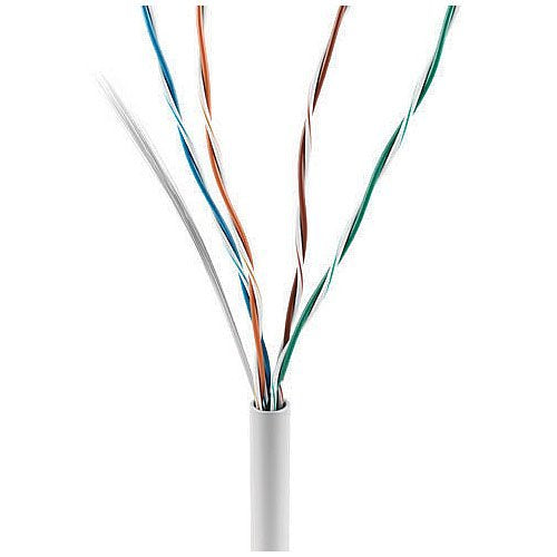 ADI 0E-CAT5PWH CAT5e 24/4 Plenum Cable, CMP/FT6, 1000\' (304.8m) Pull Box, White Image of 0E-CAT5PWH