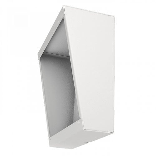 Quam SE2WVP Square Slanted Vandal-Resistant Surface Mount Enclosure, 4" Depth, White Powder Finish
