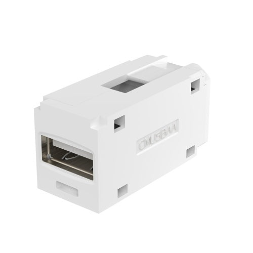 Panduit CMUSBAAWH Mini-Com USB 2.0 Female A to Female A Insert Coupler Module, White