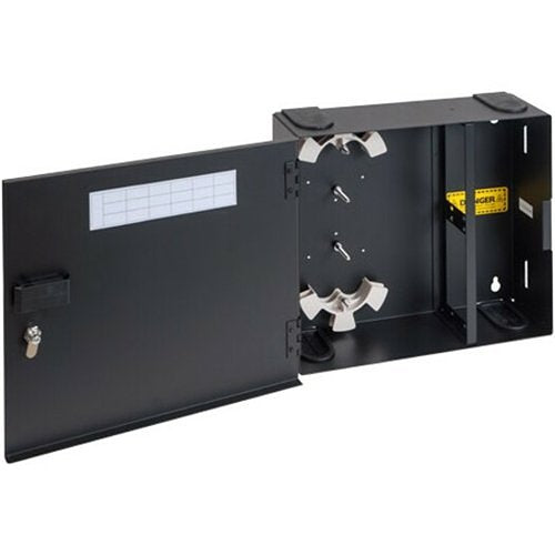 ICC ICFODE41WM Mounting Box for Fiber Optic Cassette, Adapter Panel Black Powder Coat