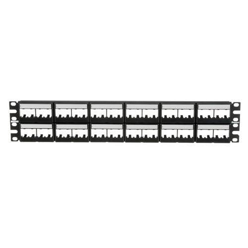 Panduit CPPL48WBLY Patch Panel, 48 Port Modular Snap-In, Black