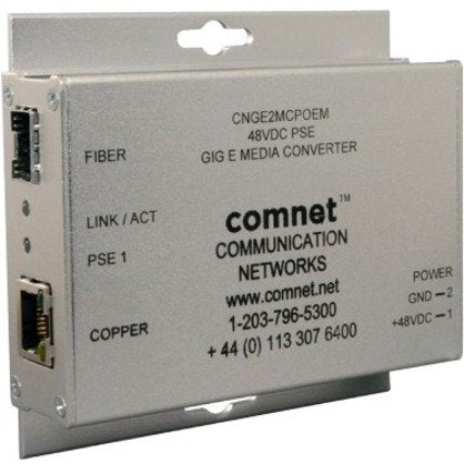 ComNet 10/100/1000 Mbps Ethernet 2 Port Media Converter + Poe Image of C4-CNGE2MCPO