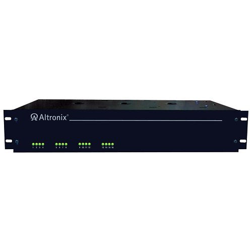 Altronix R1224DC616 Power Supply, 16 PTC Class 2 Outputs, 12-24VDC at 18A, 220VAC 2U Image of AX-R1224DC61