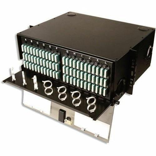 Siemon RIC3-72-01 Rack Mount Interconnect Center, 72-288-fiber, 4U, Black
