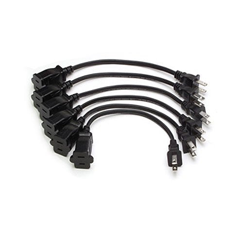 RDL EC-6 AC Power Extension Cord, 6\\", 6-Pack Image of RL-EC6