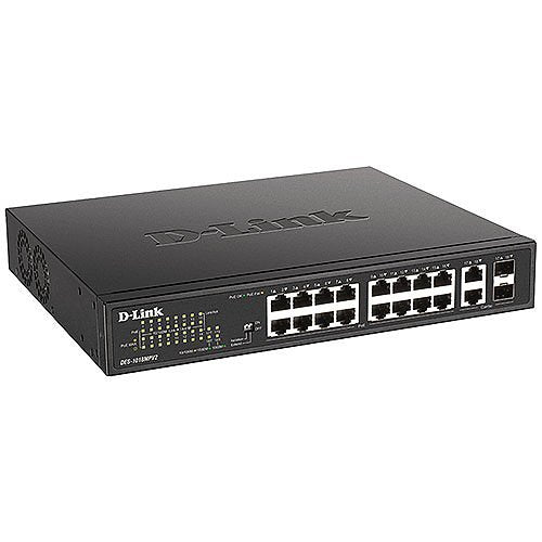 D-Link DES-1018MPV2 18-Port 10/100BASE-TX PoE Unmanaged Switch Image of 8E-DE1018MP2
